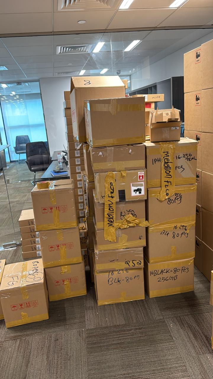 Metrion outbound shipment staged at the Dubai office